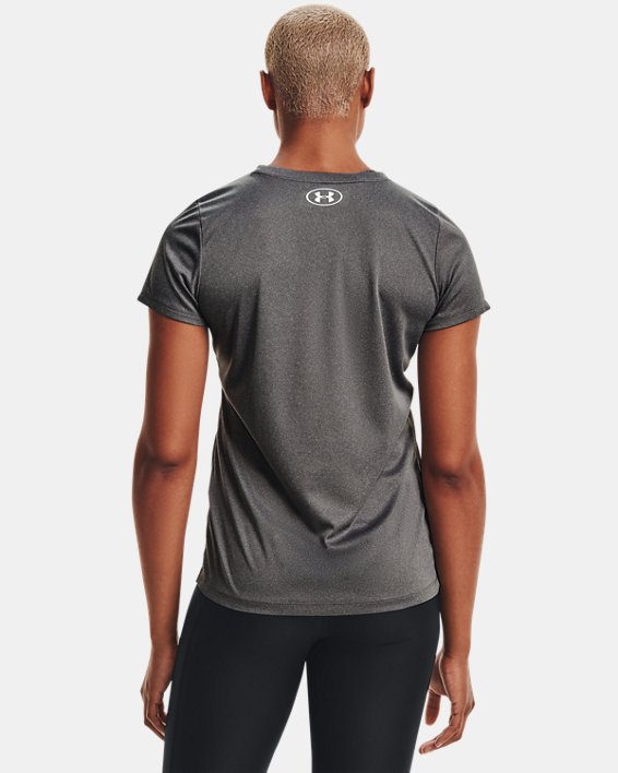 Women's UA Velocity Solid Crew Short Sleeve in Gray image number 1